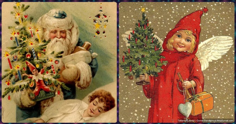 С Рождеством открытки СССР