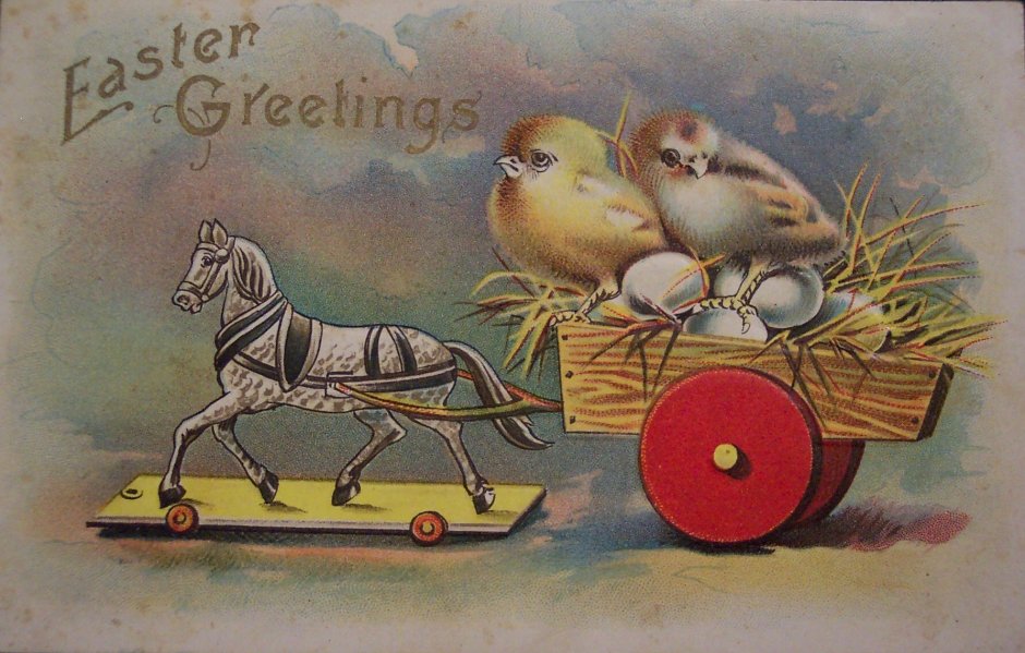Пасхальные открытки с лошадьми