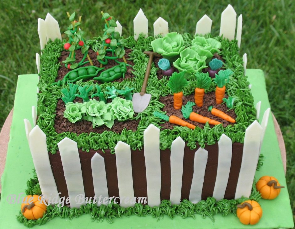 Торт с тематикой огорода