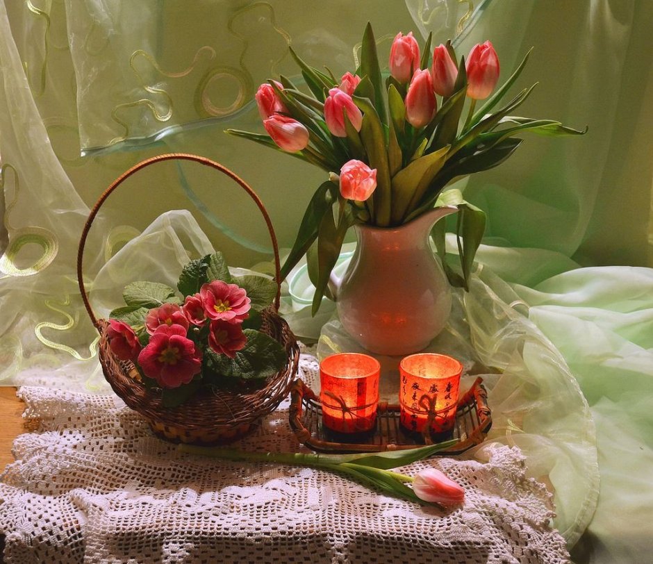 Уютного вечера с цветами