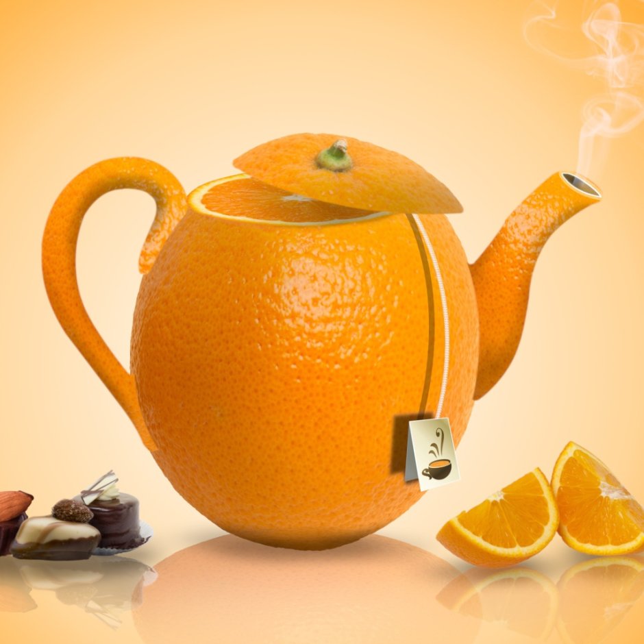 Чайник апельсин
