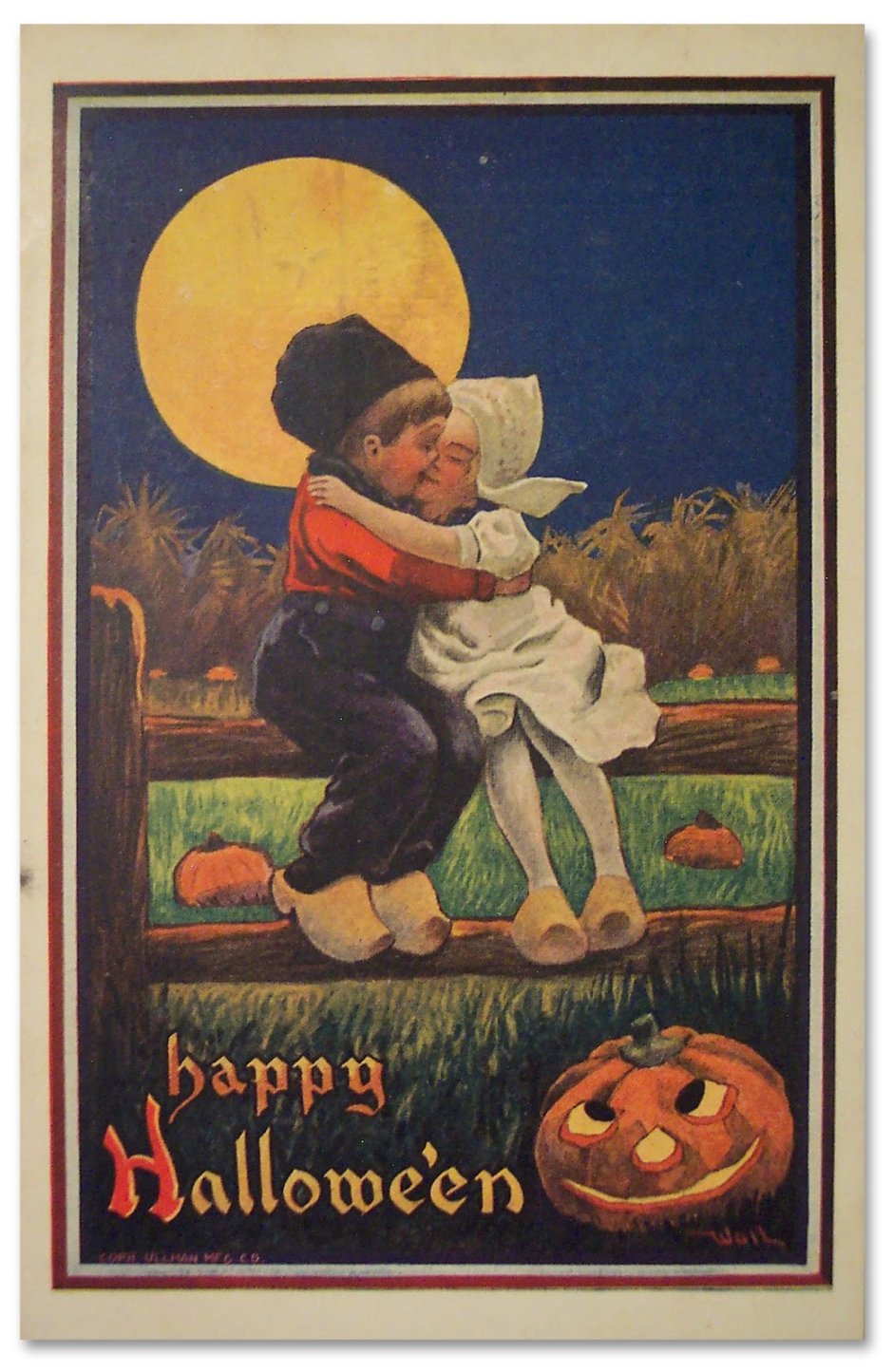 Праздник Хэллоуин старинные открытки