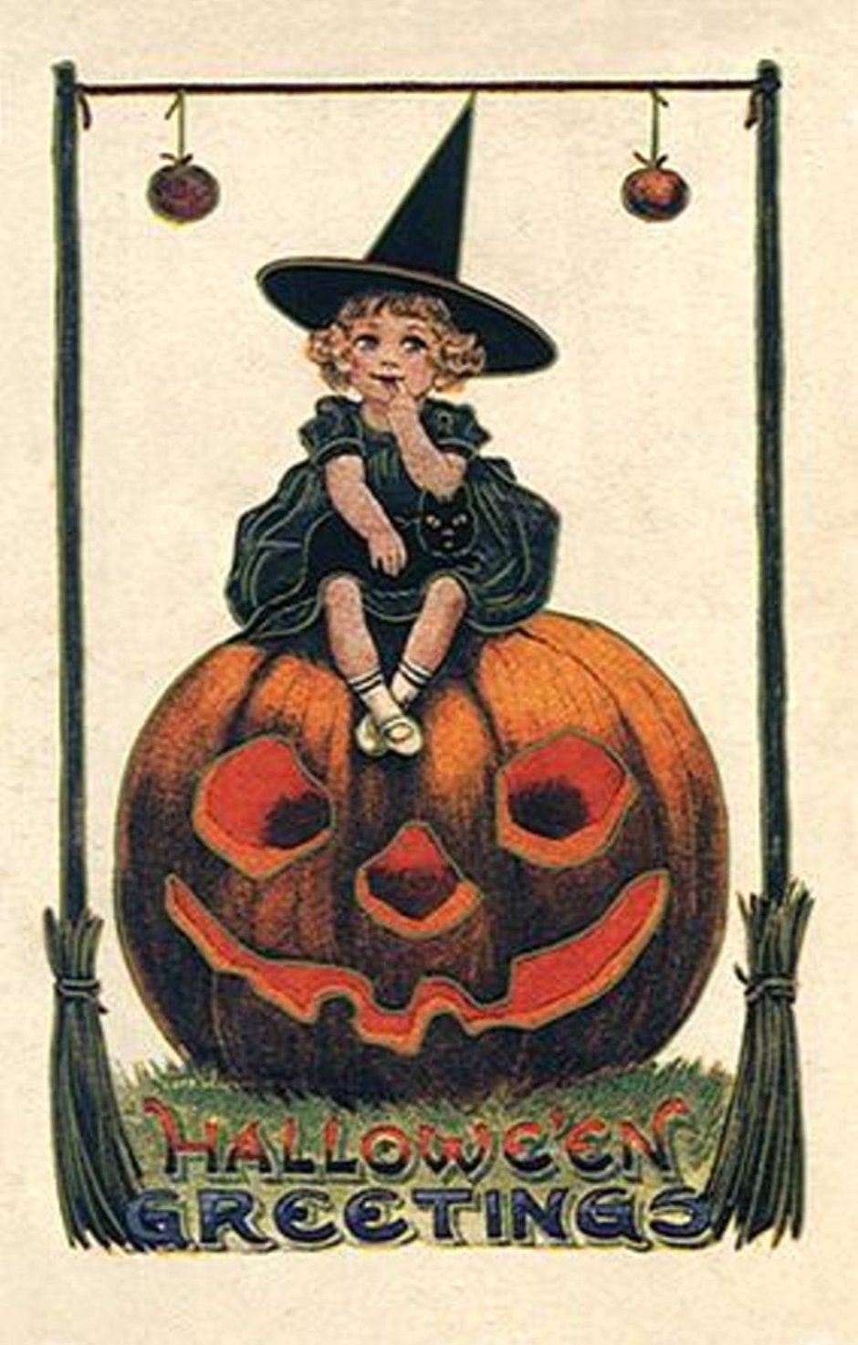 Хэллоуин винтажные открытки