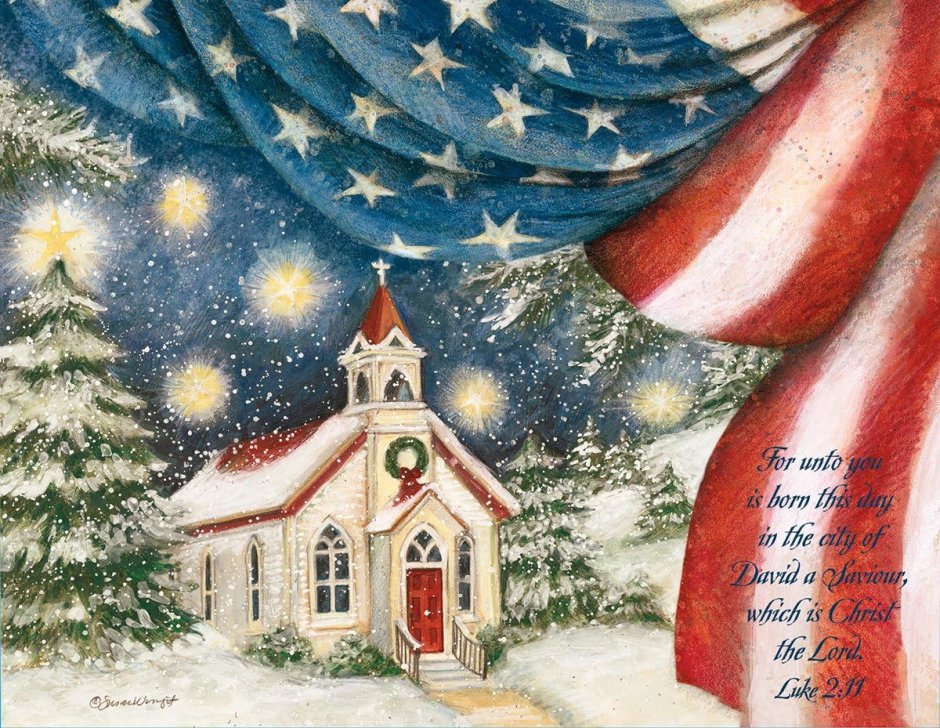 Рождественская открытка США
