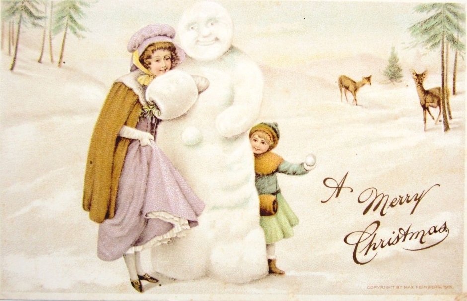 Викторианская открытка мальчик в костюме зайца