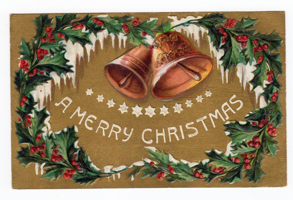 Винтажные открытки с новым годом Merry Christmas and Happy New year