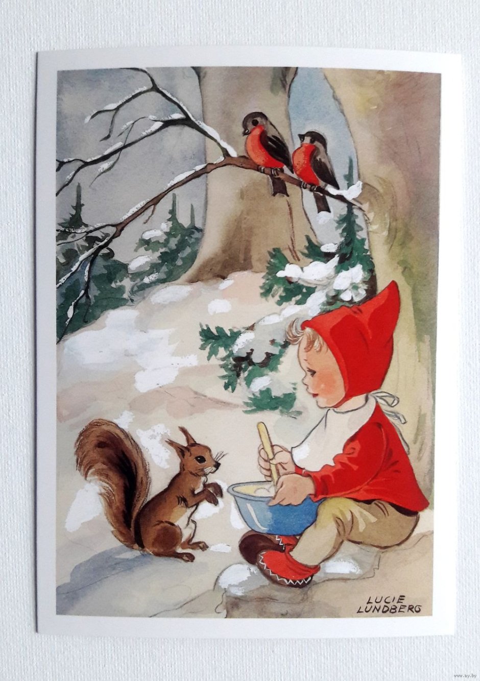 Советские новогодние открытки с белочками