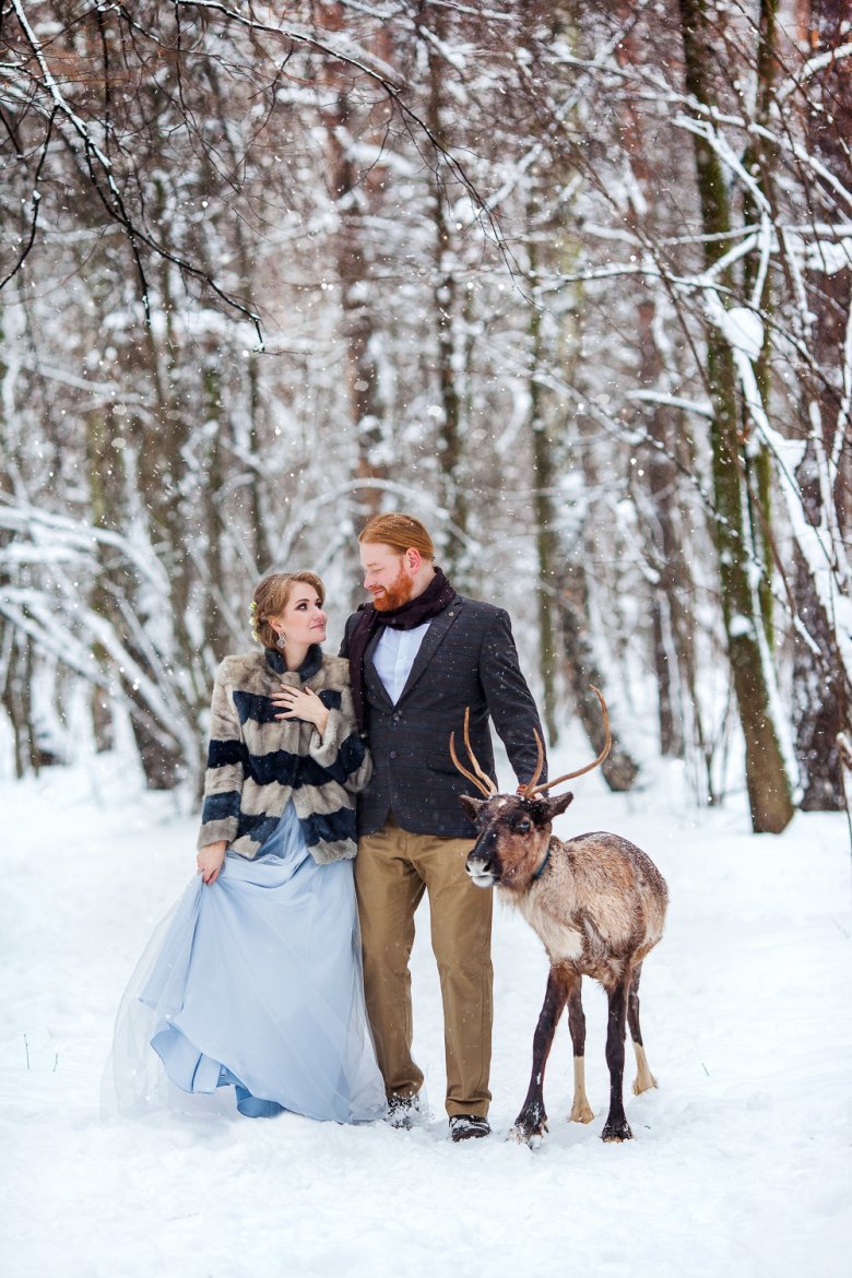 Свадьба в скандинавском стиле зимой