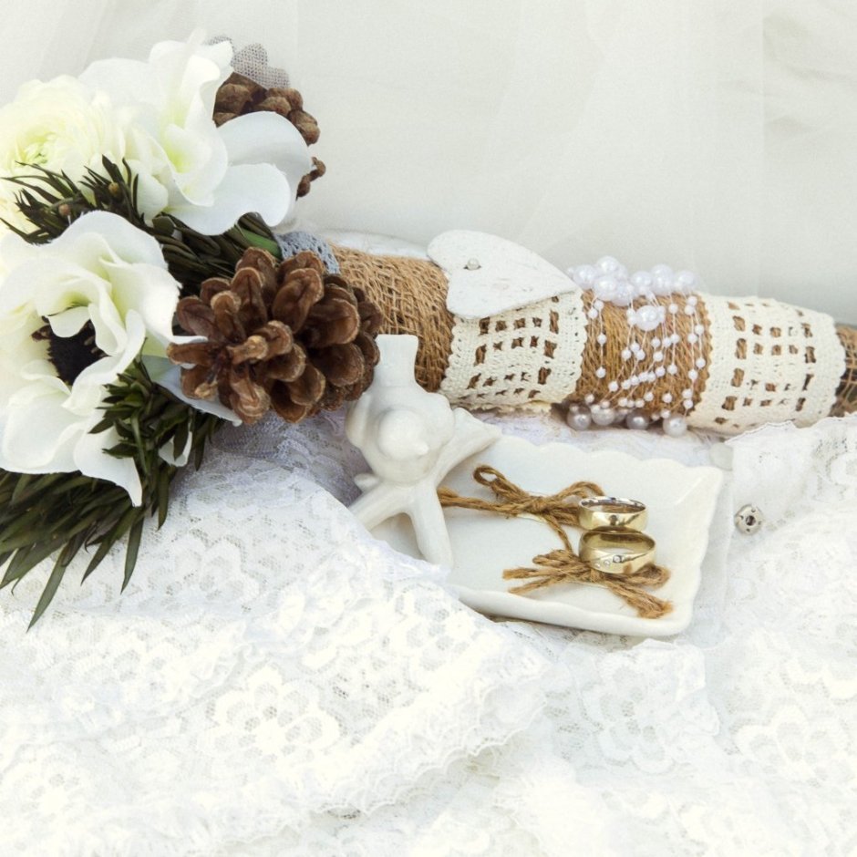 Зимний букет Свадебные кольца