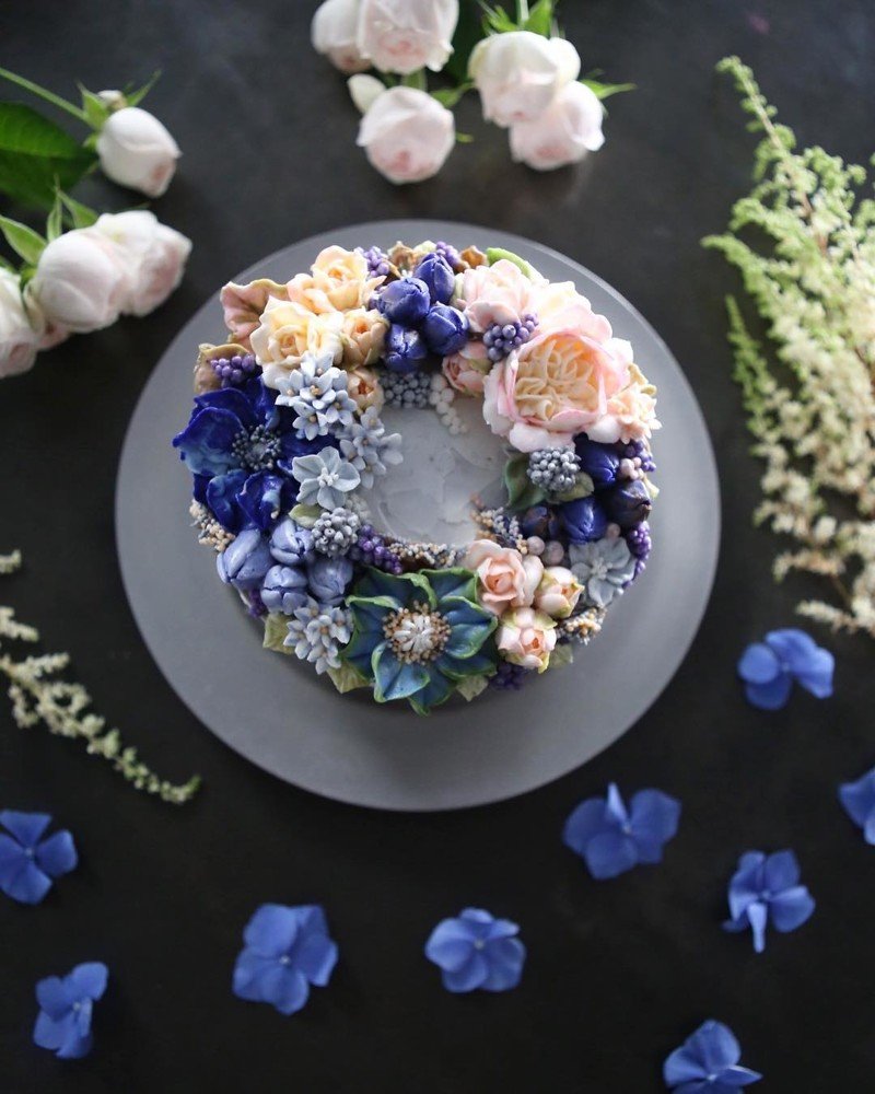 Съедобные цветы для украшения торта