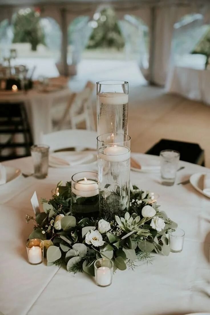 Декор на столы гостей на свадьбу
