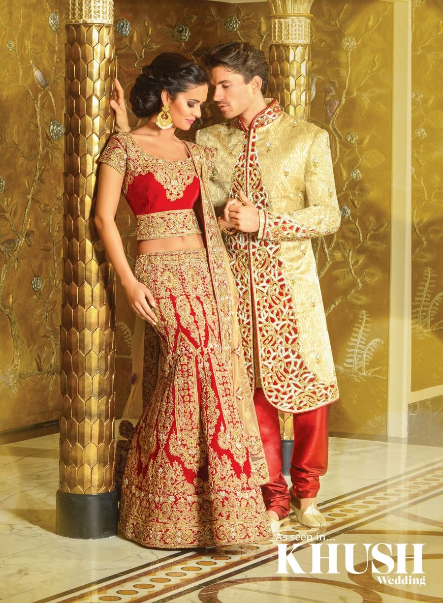 Жених и невеста в Индии национальный костюм