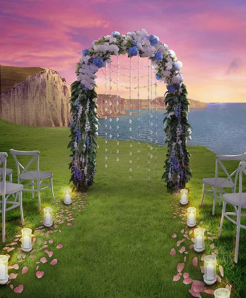 Свадебная арка с бусами