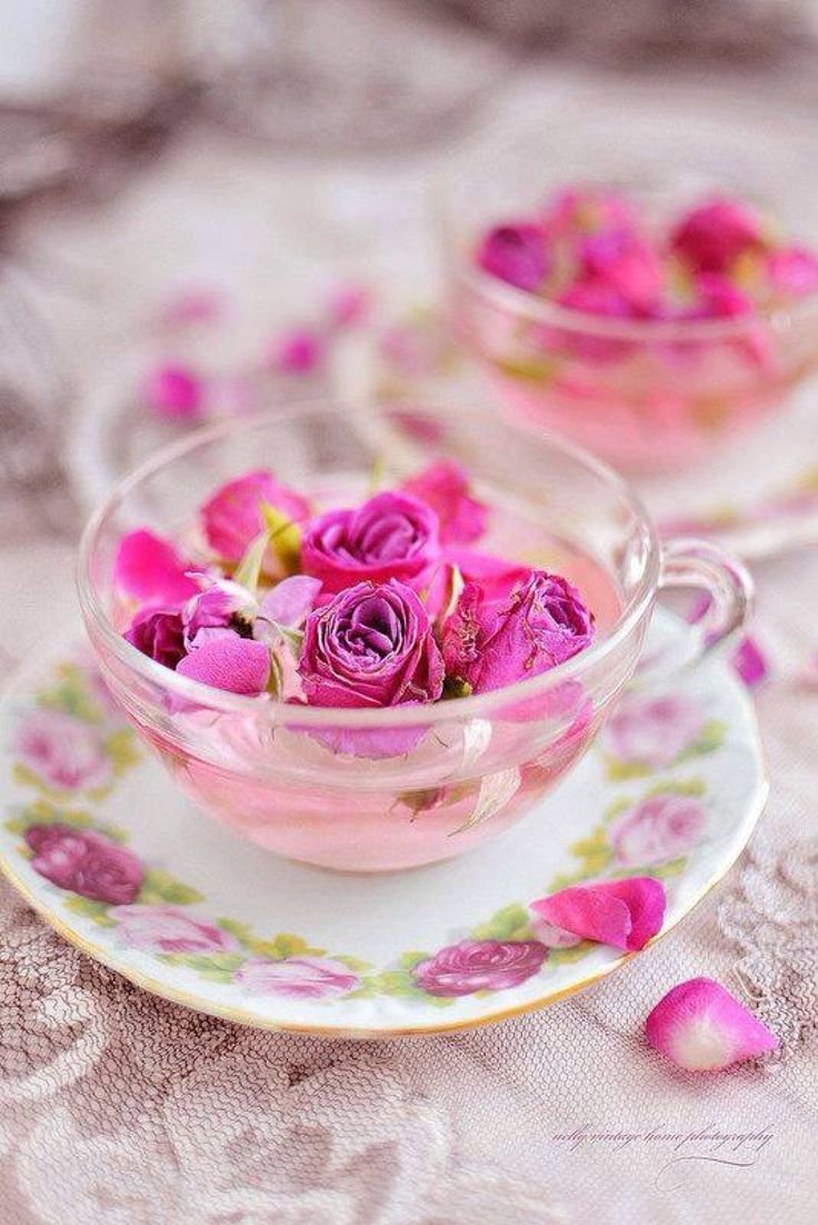 Красивый цветочный чай