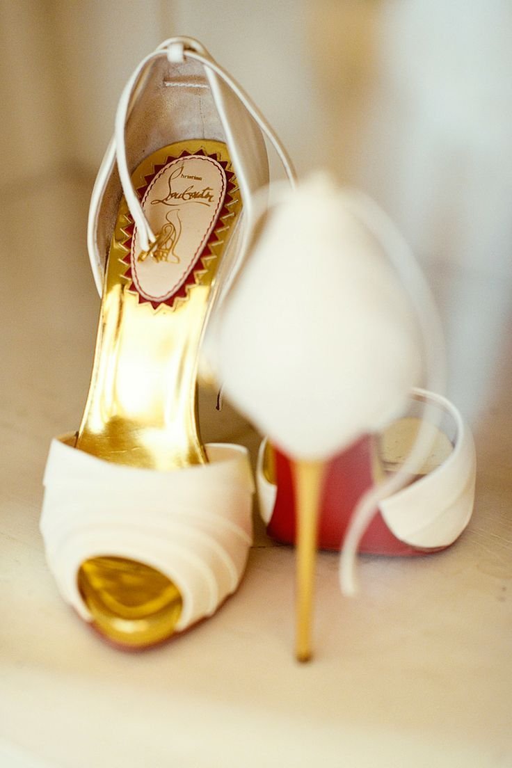 Желтые Свадебные туфли
