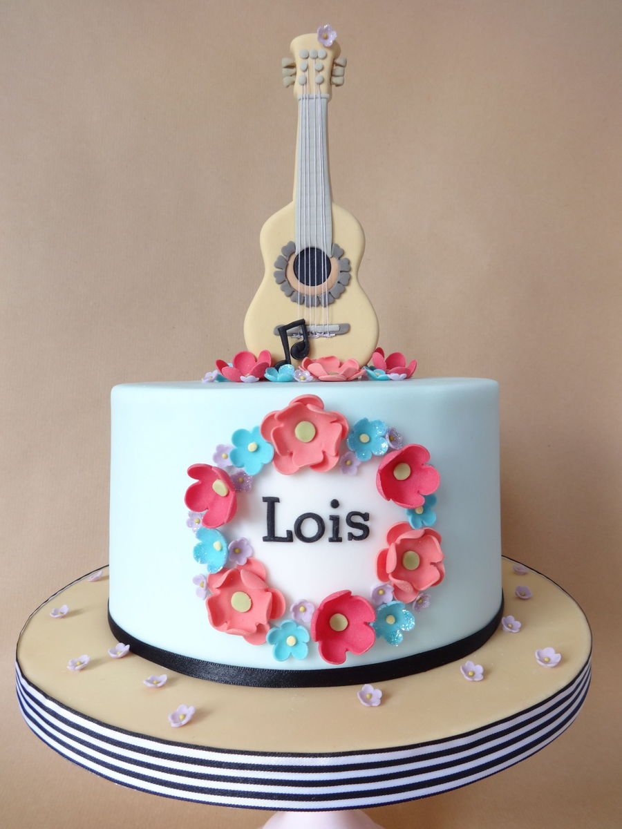 Торт с гитарой для девочки подростка