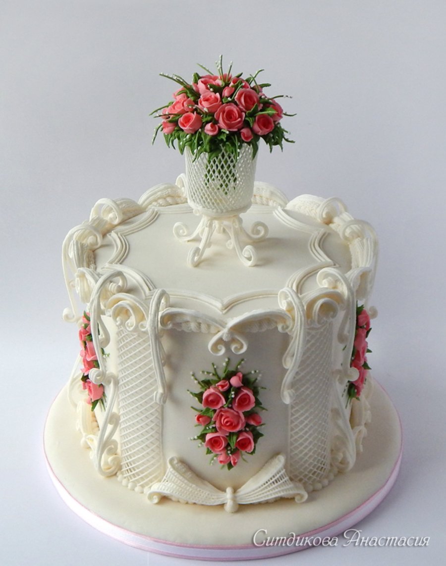Тортдеко. Айсинг Королевская глазурь. Красивые торты. Торт с кремовым декором. Красивые кремовые торты.