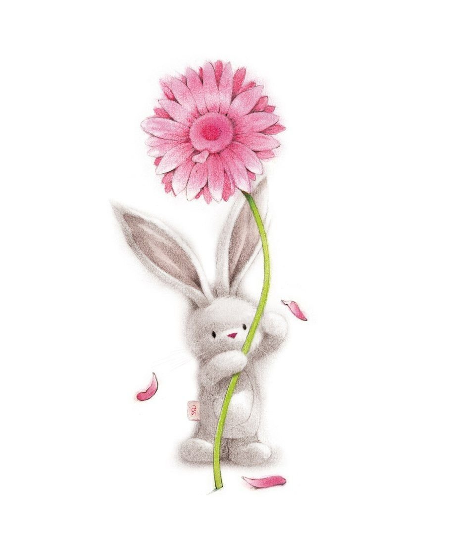 Заяц с цветочком
