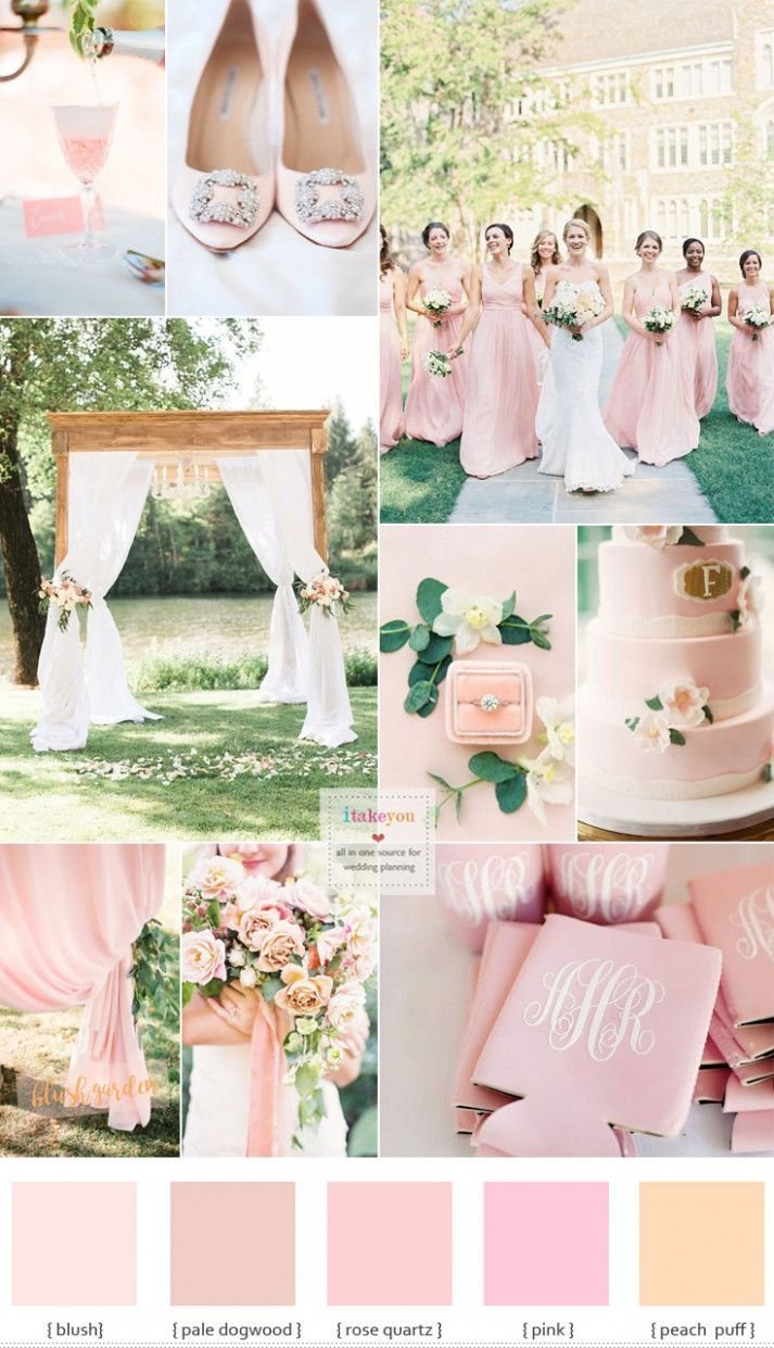Пудрово розовый цвет свадьбы