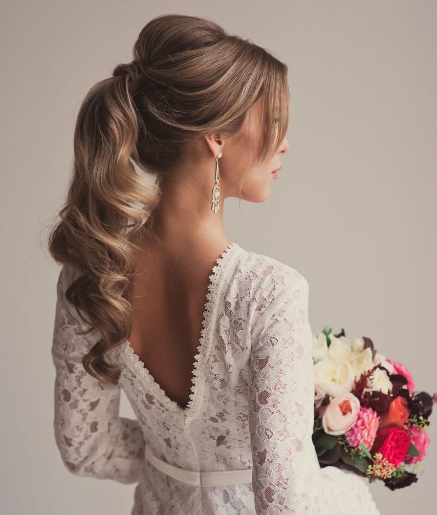 Простые Свадебные прически на длинные волосы