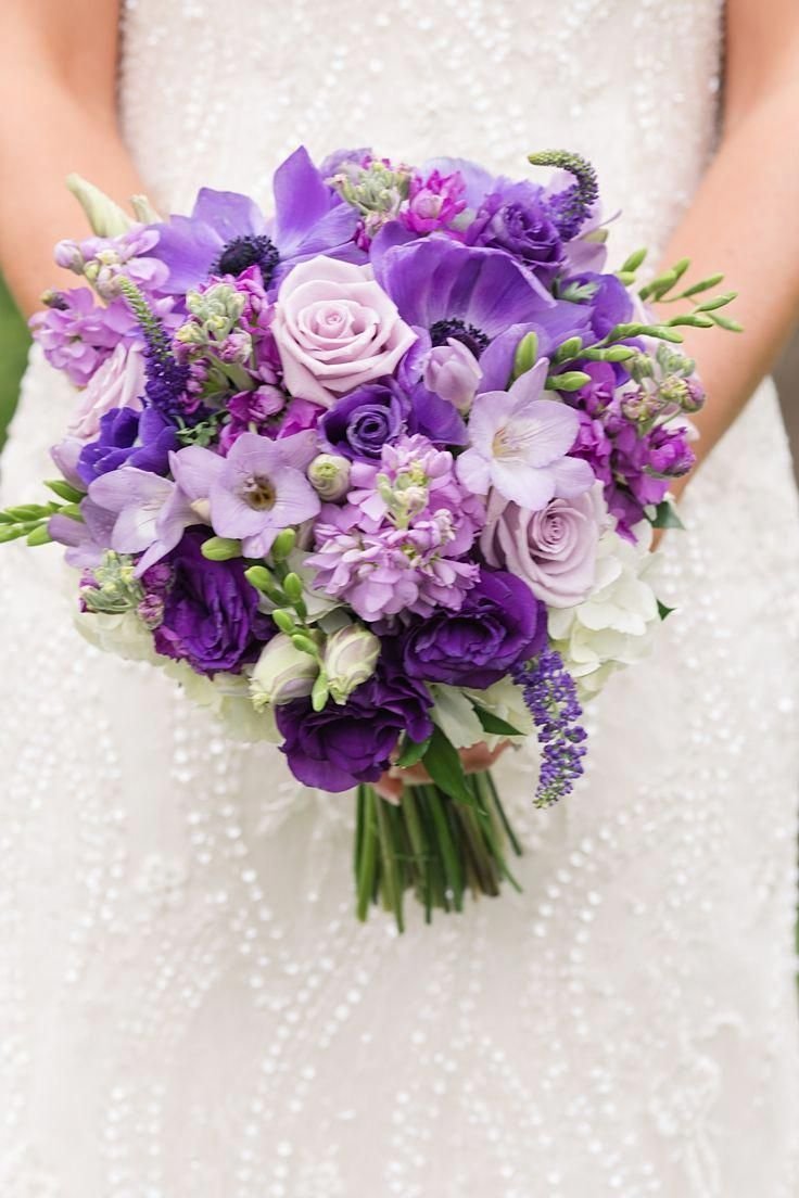 Букет невесты лиловый