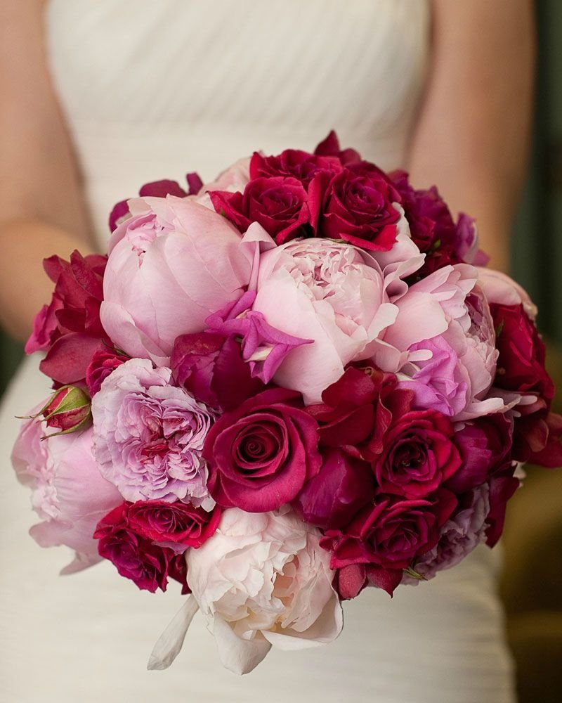 Розовидные пионы букет невесты