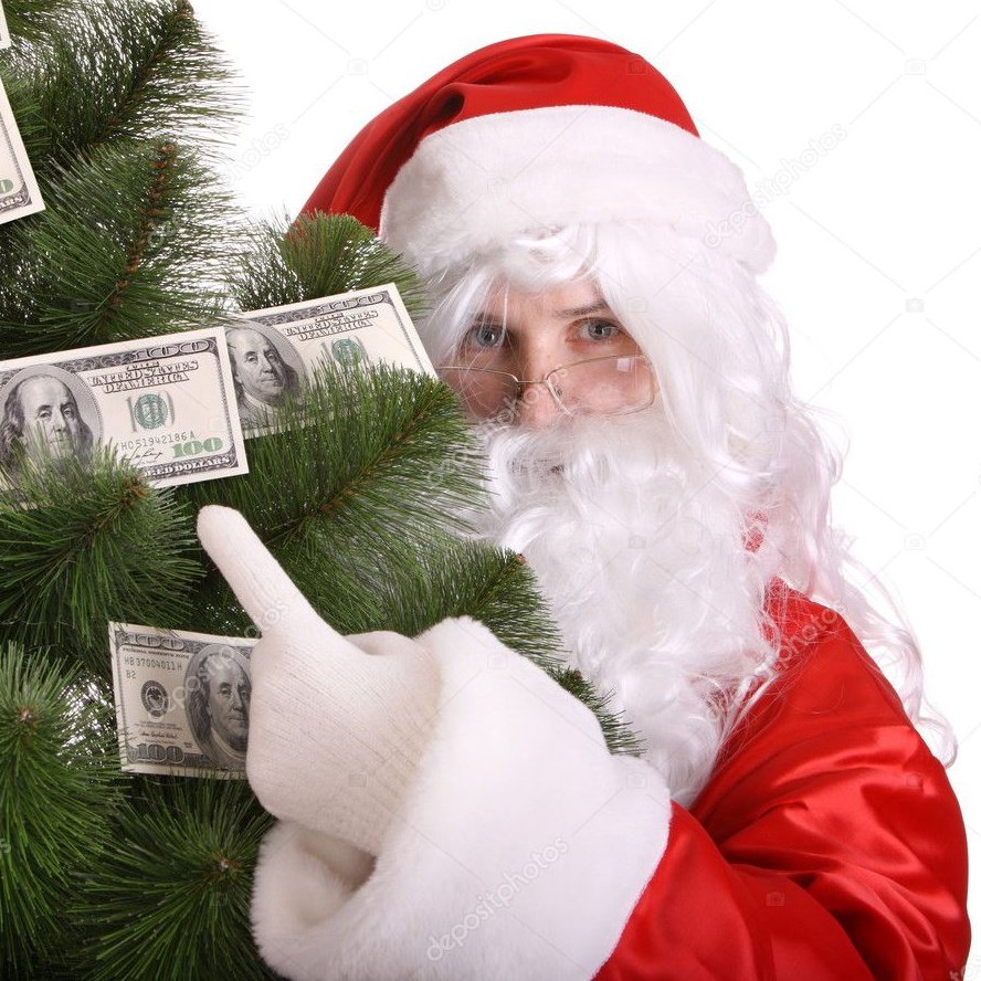 Дед Мороз с деньгами