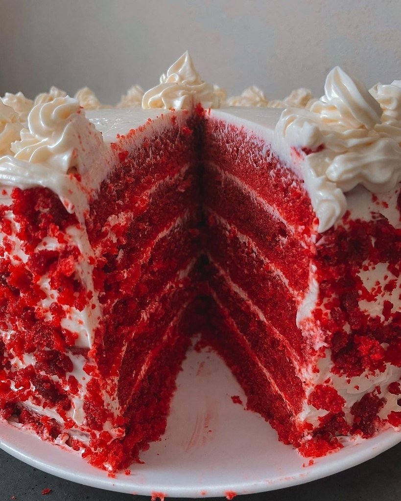 Торт красный бархат со сметанным кремом