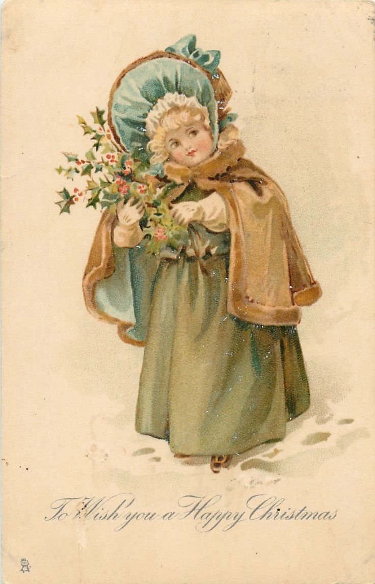 Новогодние открытки викторианской эпохи