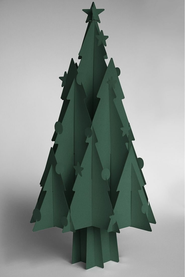 Новогодняя елка из картона