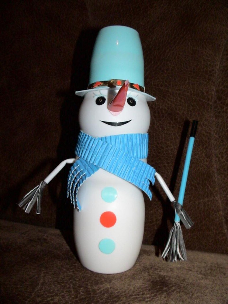 Снеговик из бутылочки Актимель