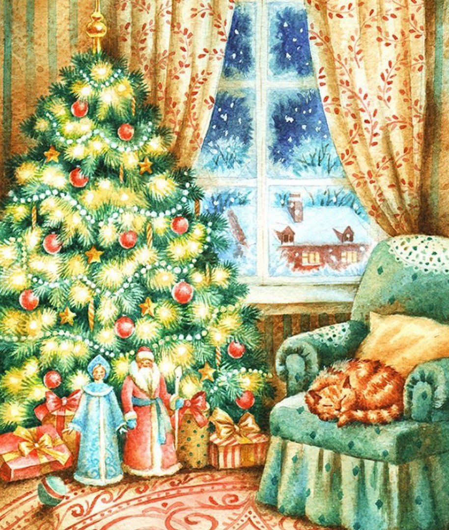 Рождественские иллюстрации Ксения Шафрановская