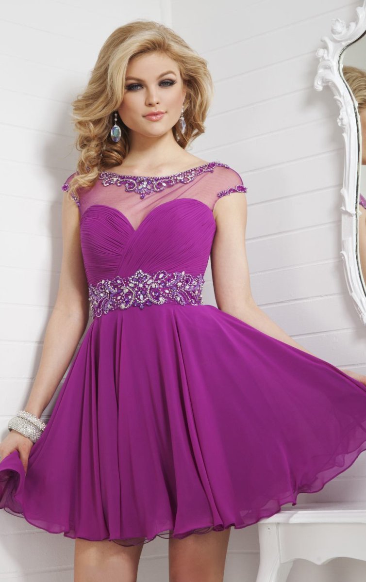 Фиолетовое платье вечернее короткое