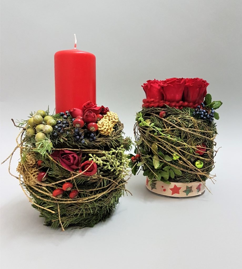 Рождественские композиции со свечами