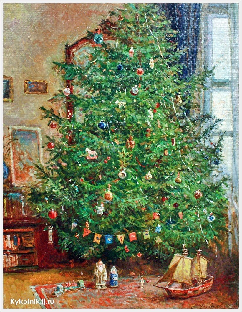 Рождественская елка художник а.Чагадаев