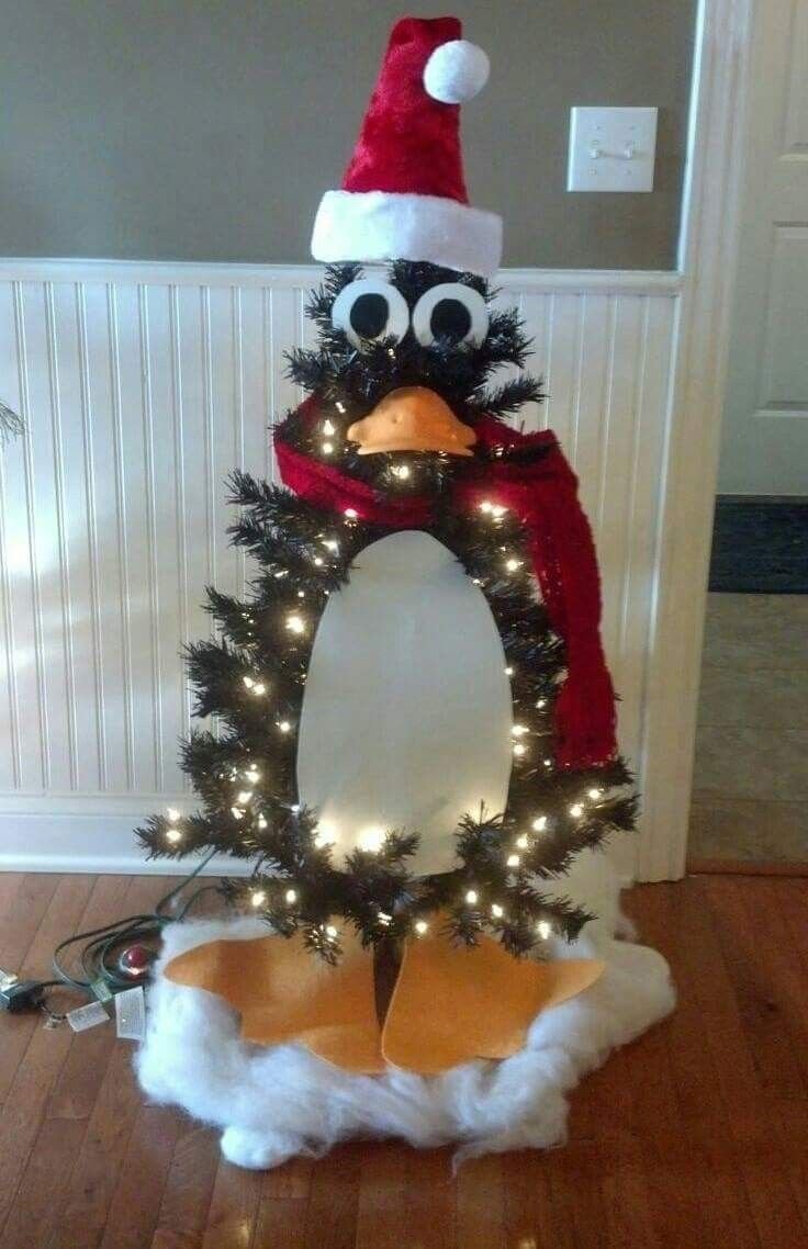 Пингвин на уличную елку