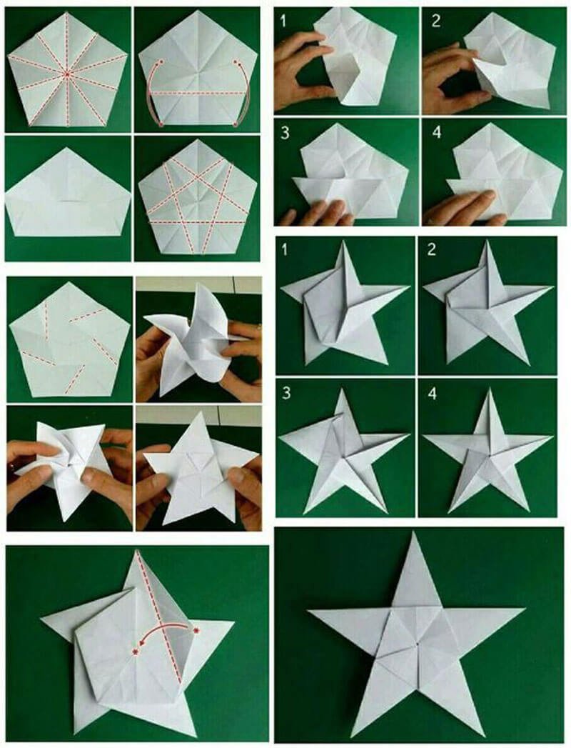 Звезда из оригами объемная