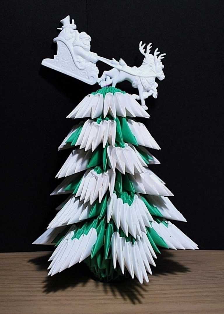 Новогодняя елка из бумаги объемная