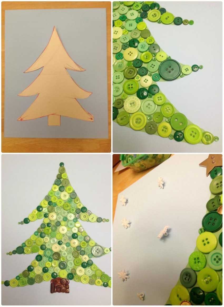 Новогодняя елка из бумаги и картона