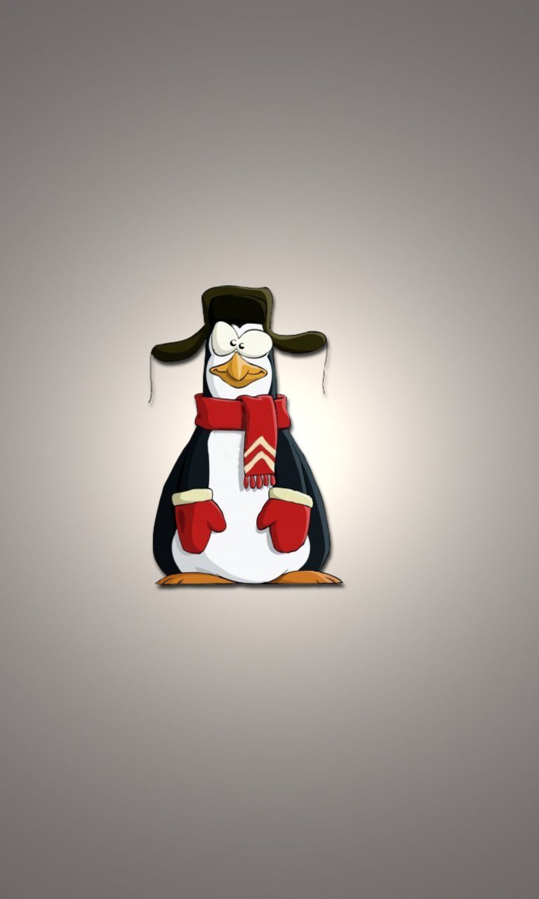 Смешные новогодние пингвины