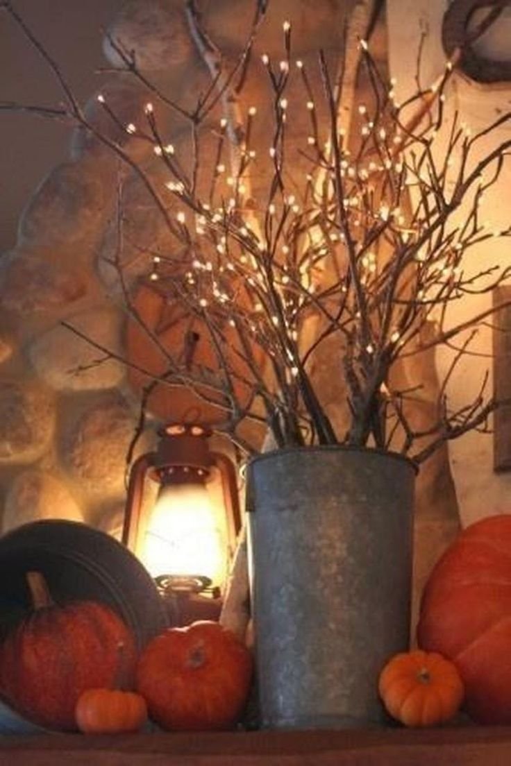 Уютный интерьер осенний свечи