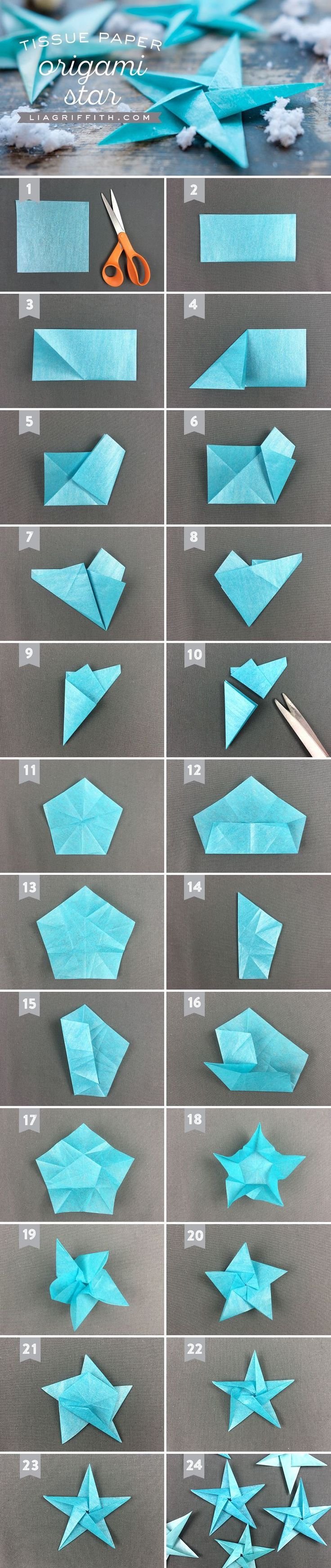 Оригами Звездочка из бумаги