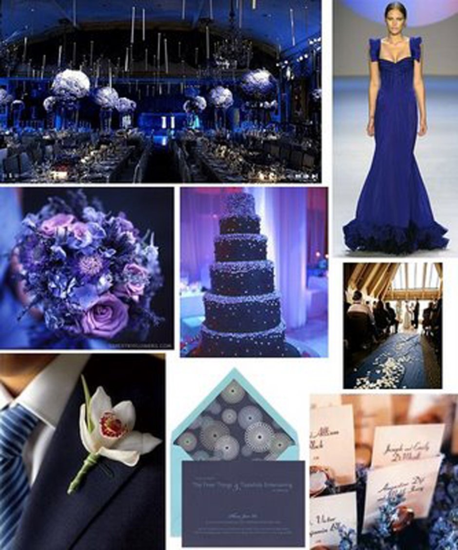 Свадьба в сине фиолетовых тонах
