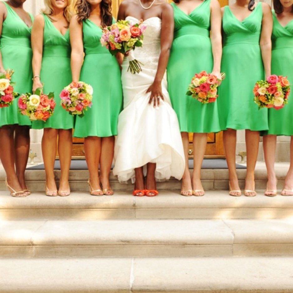 Невесты в светло зеленом