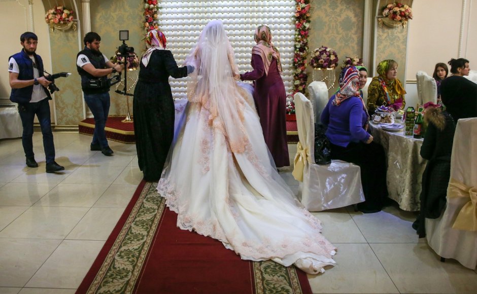 Чеченская свадьба жених и невеста
