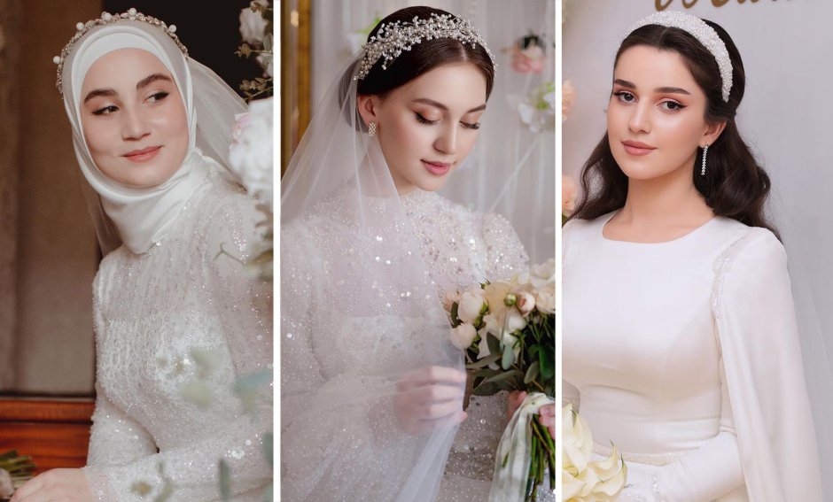 Чеченские невесты с диадемой