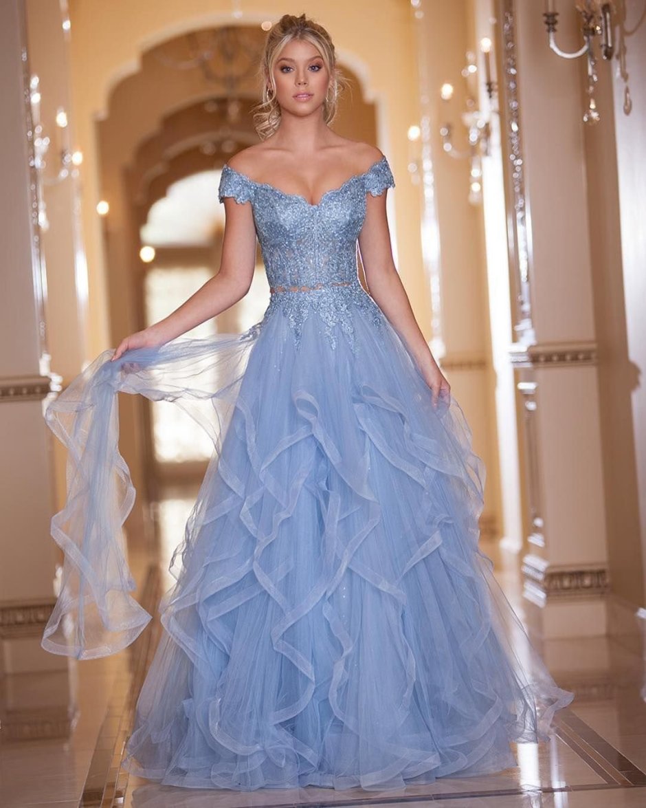 Супер платья невест голубое