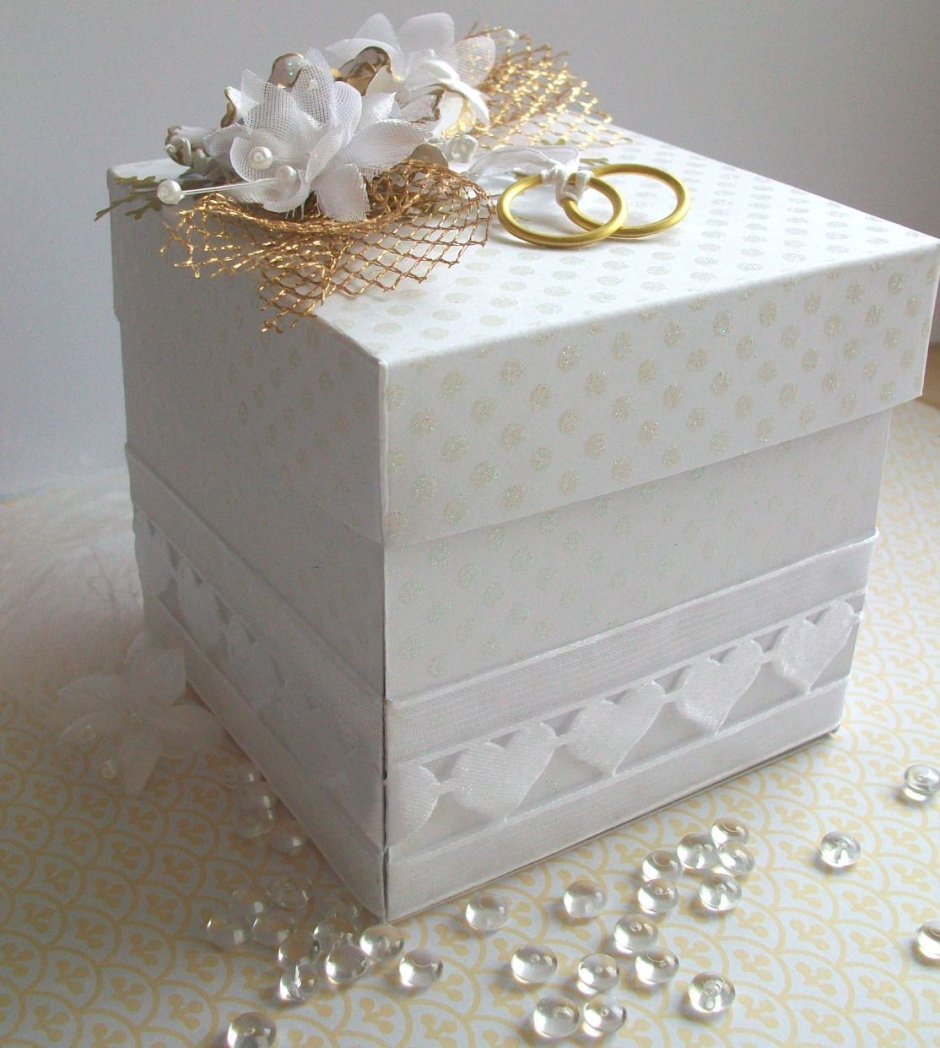 Украшение коробки на свадьбу