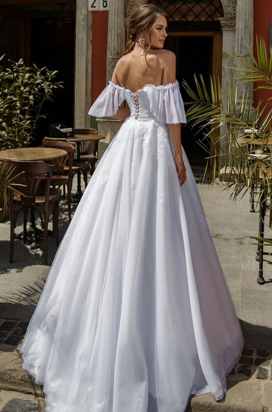 Свадебное платье открытые плечи