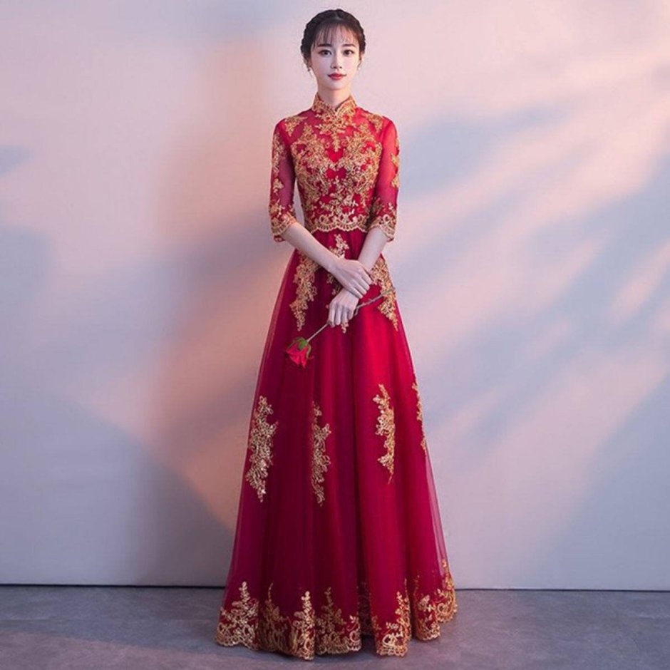 Традиционное китайское платье ципао
